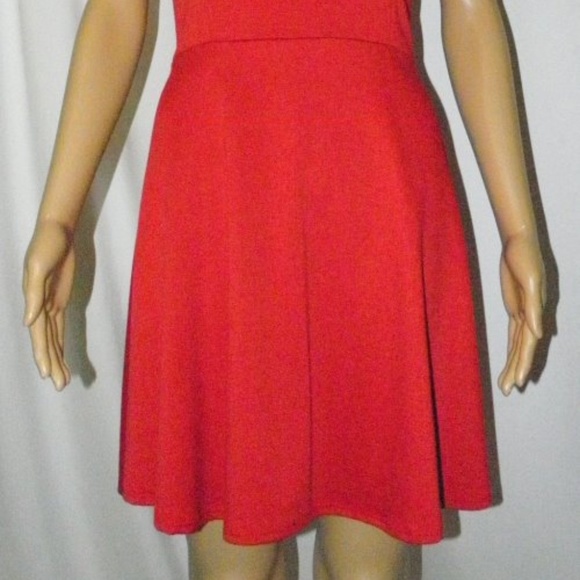 Short red Skater Dress by Vibe - Picture 3 of 7